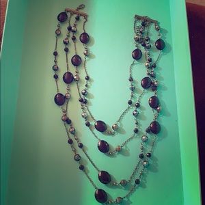 👗👗👗 Layered Black Bead/Crystal Necklace 👗👗👗